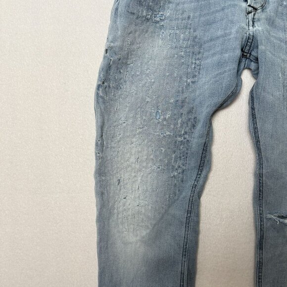 Diesel D.N.A. Sleenker Mens Distressed Thrashed Grunge Slim Fit Jeans Size 32x32 - Picture 11 of 16